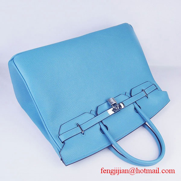 Hermes Birkin 40cm Togo Bag Light Blue 6099